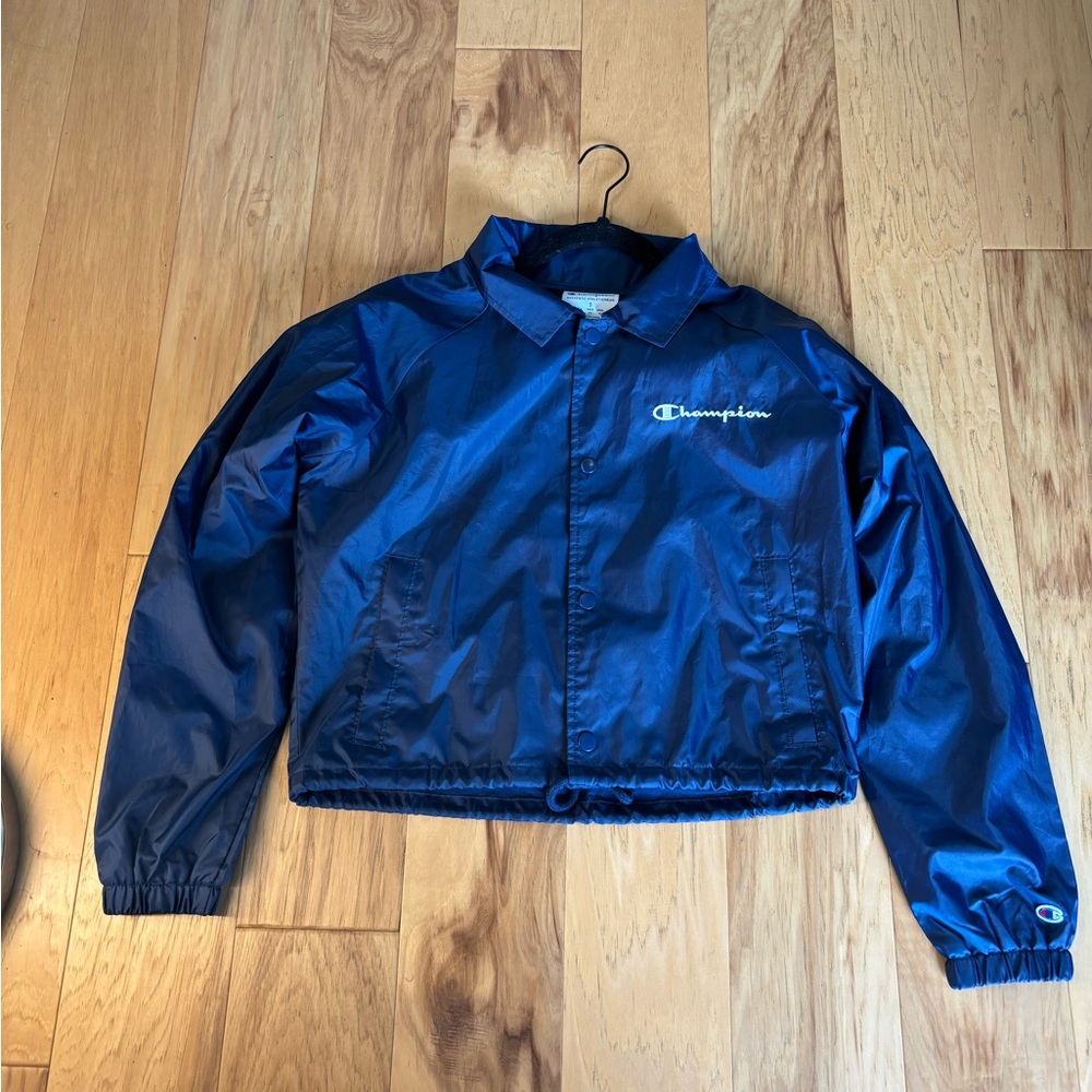 Champion Women’s Blue Raincoat Lightweight Water-Resistant